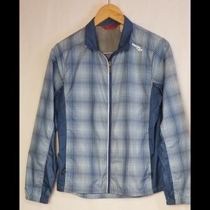 Saucony Women's  Plaid Jacket/Windbreaker Size Medium